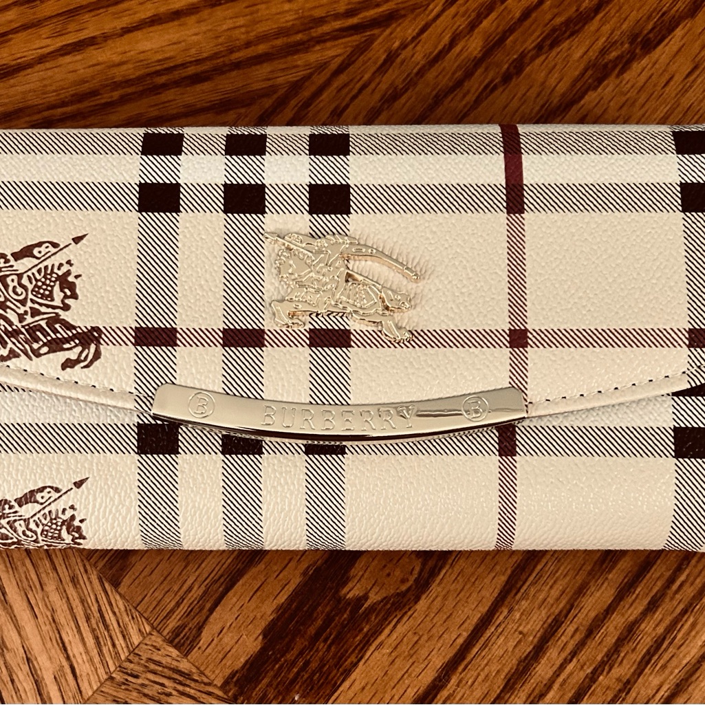 Burberry Cream Checkered Women's Bag